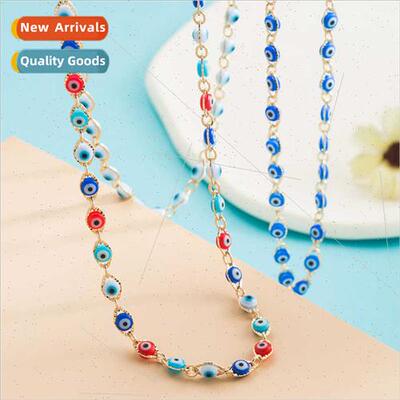 Europe new copper plated 18k gold necklace devil eye pendant