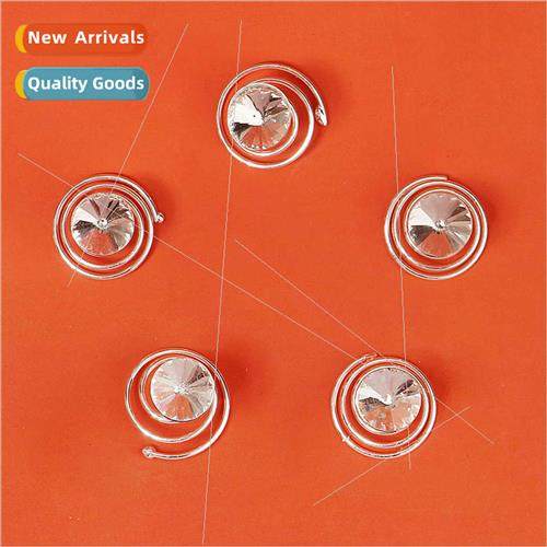 Spring rhinestone scrunchies adult children bangs hair clips