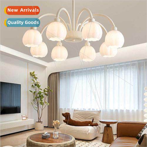 French cream wind pumpkin living room chandelier modern simp