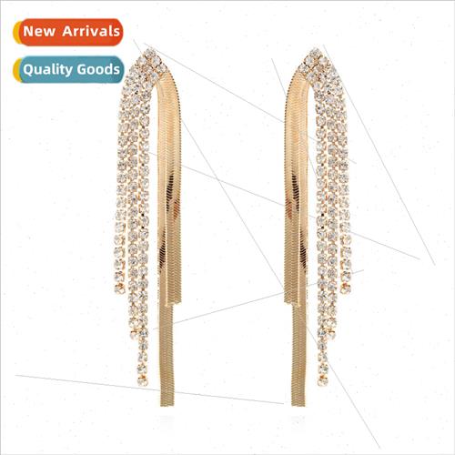 nd new personalized diamond earrings long paragraph tassel t
