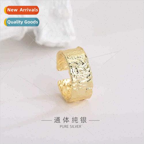 s925 silver geometric fashion retro irregular concave convex