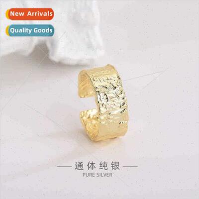 s925 silver geometric fashion retro irregular concave convex
