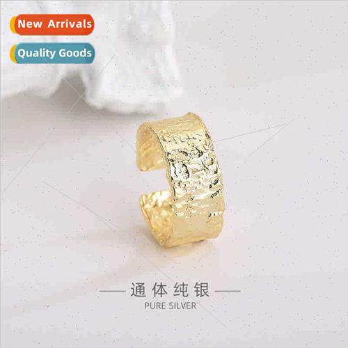 s925 silver geometric fashion retro irregular concave convex