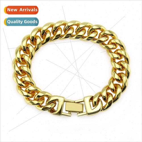 Europe Hip Hop Rapper Bullying Cuban Gold Bracelet Jewelry C