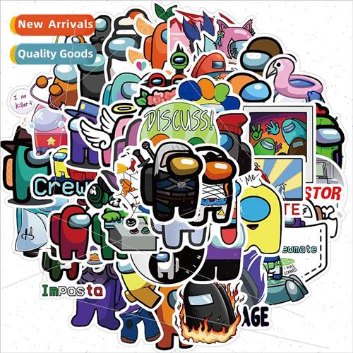 102PCS Game Among Us Sticker Laptop Mobile Phone Skateboard