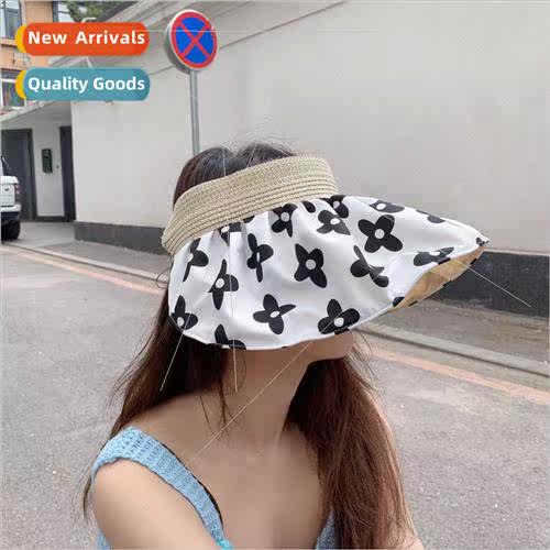Korean  pleated hollow top shell cap summer sun blocking sun
