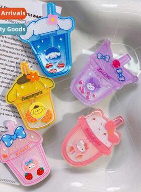 Cartoon water cup hairpin sweet girl heart acrylic drink bro