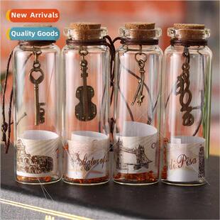 12 Constellation Wishing Bottle wh Key Cork Glass Drift Bott