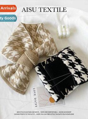 Winter scarf female Korean  new fall winter ThousBird Grid c