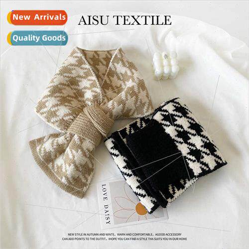 Winter scarf female Korean  new fall winter ThousBird Grid c