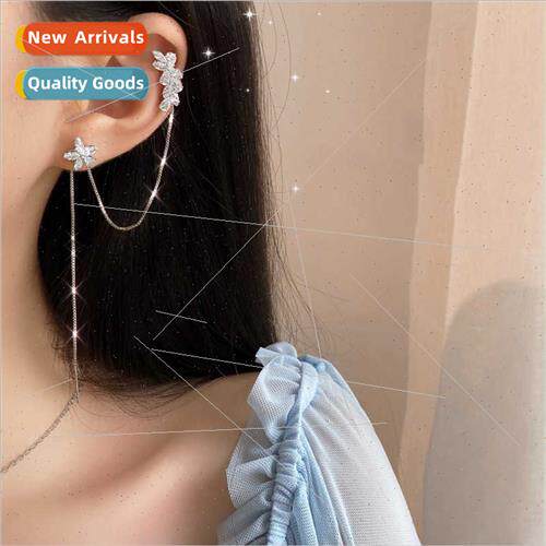 Onepcs long tassel earrings适用women with diamonds flowers c