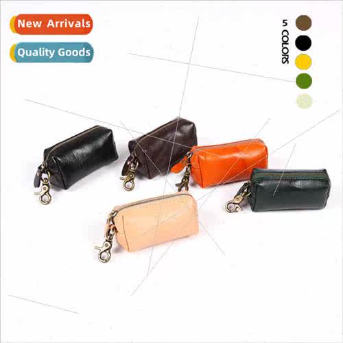 Handmade 2024 new vintage leather leather car key bag cowhid