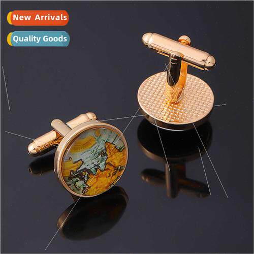 New Accessories Earth Planet World Pattern Time Gemstone Men