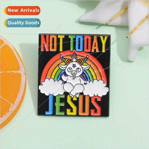 Creative new rainbow color brooch personalized English lette