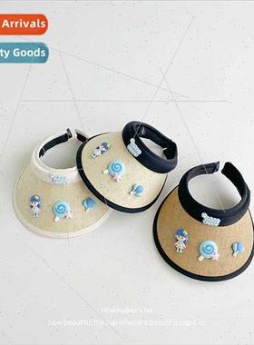 Children black rubber sun hat summer outdoor outing cartoon