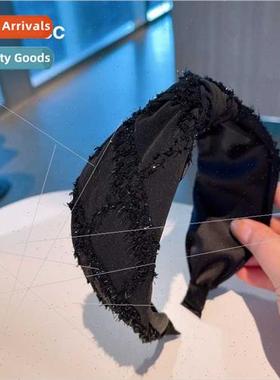 Korean retro ins lace bright flash wide  twist to modify fac