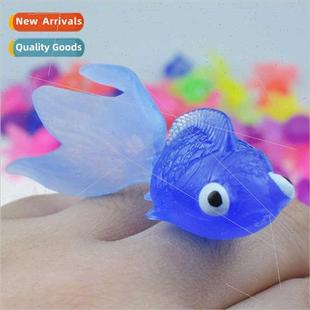 floating colorful goldfish TPR water rubber model play soft