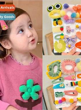 Children leather bbaby hair rope girls cloth flowers bow doe