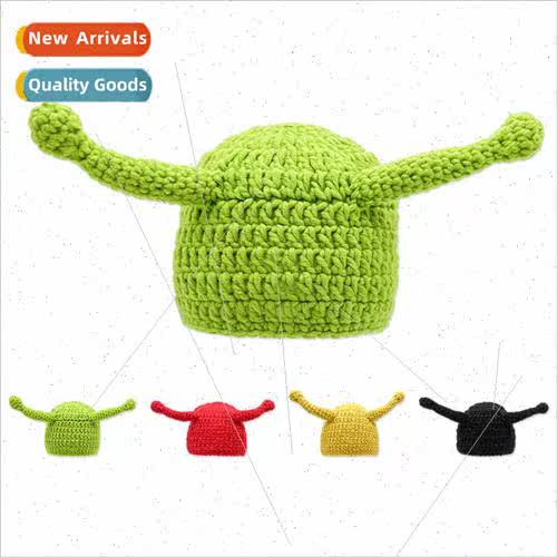 Quirky handmade children knted cap personalized hip-hop pull