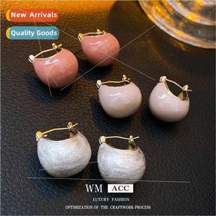 bean oil earrings buckle simple Electroplating fashion drip