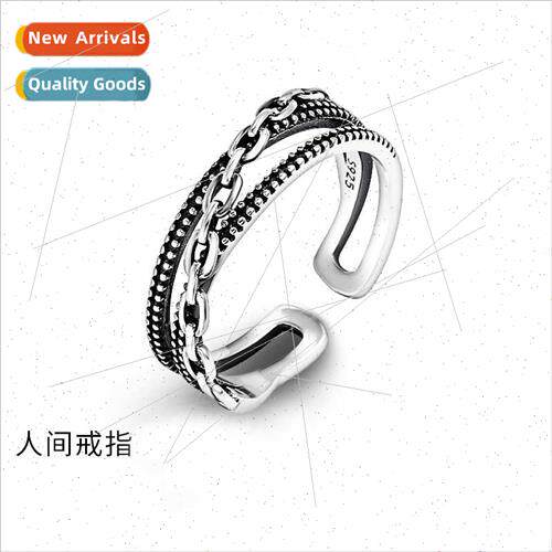 Braided lock chain ring men model vintage cool nd open finge
