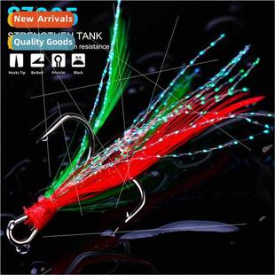 BrFishing Gear Wild Fishing Sanbon Hooks wh Feather Pendant