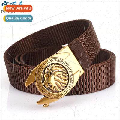 New Toothless Automatic Buckle Belt Nylon Canvas Belt Outdoo