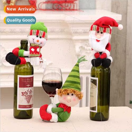 Christmas Home Decorations Christmas Doll Wine Bottle Set Sm