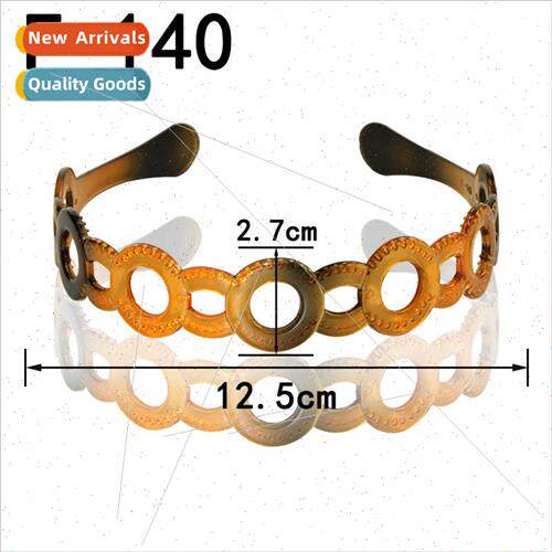 simple black hair band hollow circle environmental spray Kor