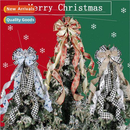 Christmas cart printed bow diy ribbon holiday christmas e to