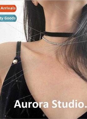 ins classic reinterpretation I stch velvet choker collar ver