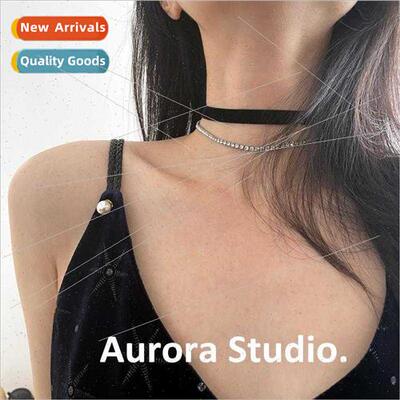 ins classic reinterpretation I stch velvet choker collar ver