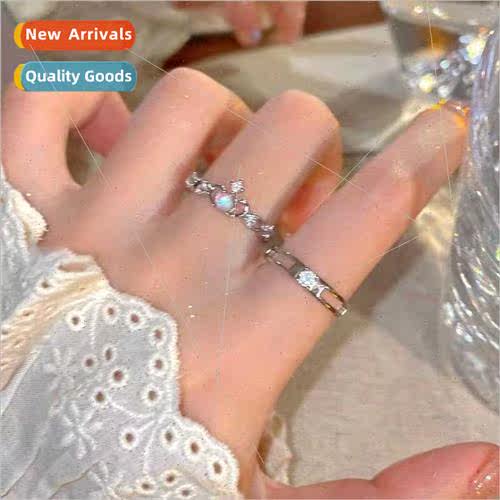 Moonstone niche ins couple crown lovers men women Korea adju