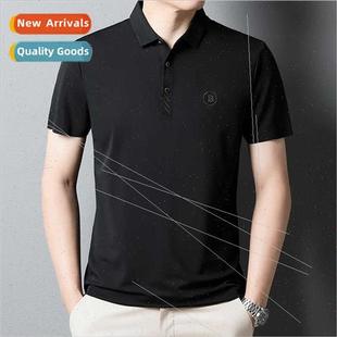 summer men thin silk ice sleeved short shirt Polo