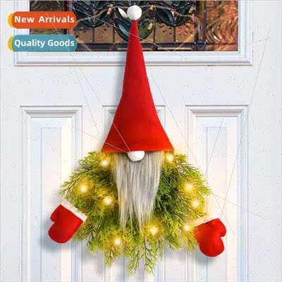 Glowing Faceless Old Man Christmas Wreath 2023 Creative Wrea
