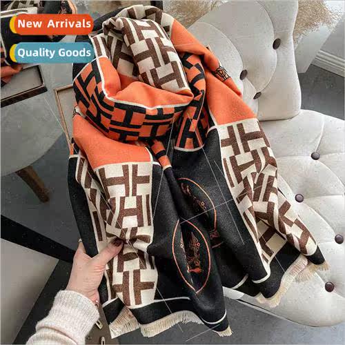 2023 new imation cashmere scarf female winter Korean  thicke