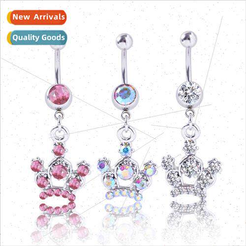 Piercing Belly Dance Jewelry Europe Diamonds Crown Belly But