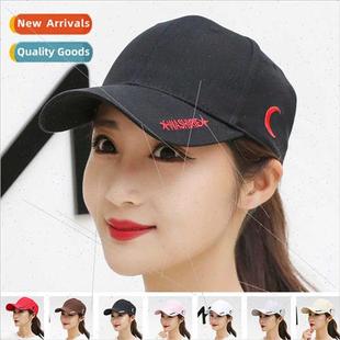 female letters embroidery Ins duck hat crescent tong Korean