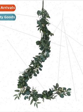 1.5 meters simulation plant eucalyptus round leaves cane lon