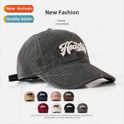 Baseball cap men American retro soft top letters duck tongue