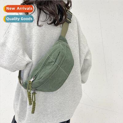 Waist bag female fall and winter new striped leisure ladies