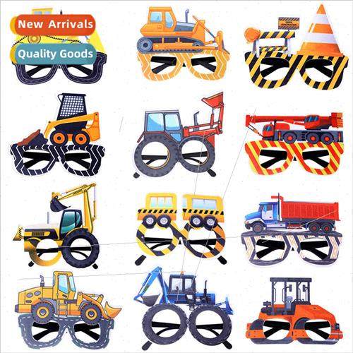 New birthday glasses decorations children photo props engine