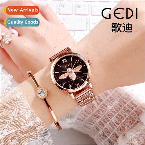 New Ladies Steel Strap Watch Bee Quartz Wrist Watch