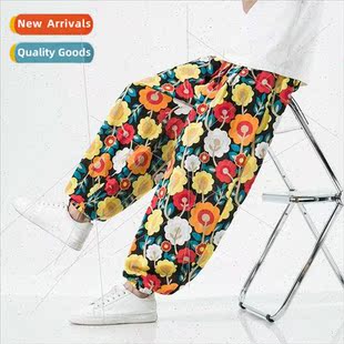 men loose cotton summer linen Chinese new pants 2022 casual