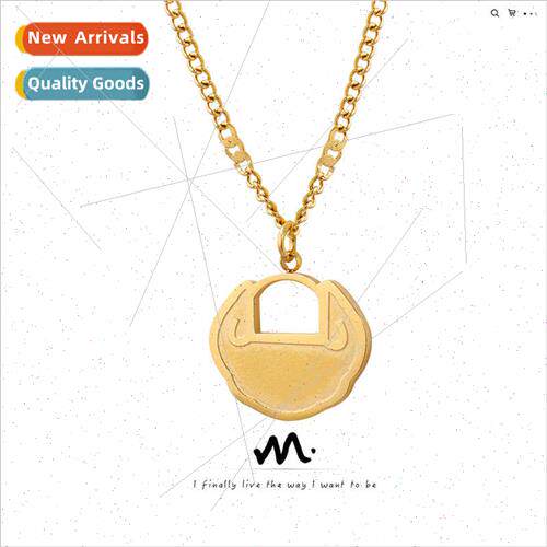 Hundreds cky Lock Necklace Hammered Flat Chain Accessories c