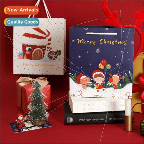 Cartoon Christmas gift wrapping gift bag small fresh ins cut