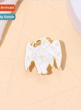 Cartoon Creative ttle Girl Alloy Brooch Wings Halo Clothes B