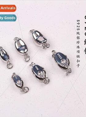 S925 silver pearl necklace clasp necklace pendant handmade d