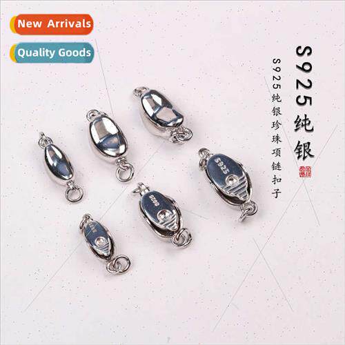 S925 silver pearl necklace clasp necklace pendant handmade d