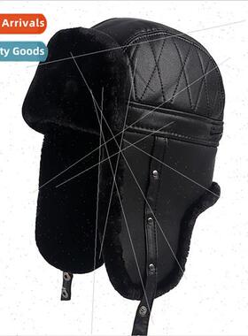 High Qualy 2021 Winter Warm Leather Pilot Cap Soviet Russi